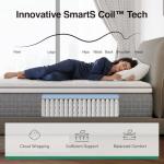 Novilla 14 Inch King Mattress,King Size Hybrid Mattress with Cool-Touch Nylon Cover,Gel Memory Foam & Pocketed Coils for Spinal Alignment Support & Pressure-Free Relaxation CertiPUR-US Certified