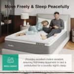 Novilla 14 Inch King Mattress,King Size Hybrid Mattress with Cool-Touch Nylon Cover,Gel Memory Foam & Pocketed Coils for Spinal Alignment Support & Pressure-Free Relaxation CertiPUR-US Certified