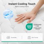 Novilla 14 Inch King Mattress,King Size Hybrid Mattress with Cool-Touch Nylon Cover,Gel Memory Foam & Pocketed Coils for Spinal Alignment Support & Pressure-Free Relaxation CertiPUR-US Certified