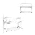 SIMPLIHOME Milltown Small Ottoman Bench - 27" Wide x 18" High Upholstered Linen Look Fabric Rectangle Footstool Ottoman in Grey, Contemporary Bench for Entryway with Cushioned Seat, Assembled