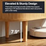 FRALIMK 47" Sideboard Buffet Cabinet with Storage, Mid Century Modern Storage Cabinet with Built-in Outlet & Sliding Doors, Coffee Bar Console Table for Kitchen，Dining Room & Entryway, Natural Oak