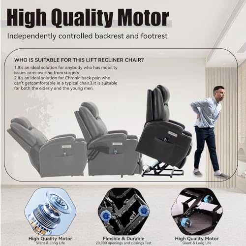 EZZUP Electric Recliner Chair with Massage & Heat
