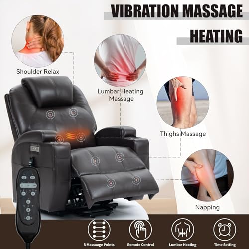 EZZUP Electric Recliner Chair with Massage & Heat