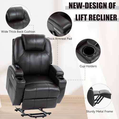 EZZUP Electric Recliner Chair with Massage & Heat