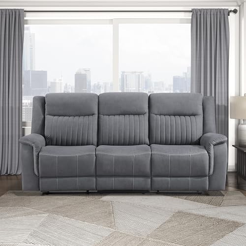 Grey Lexicon Double Recliner Sofa for Living Room