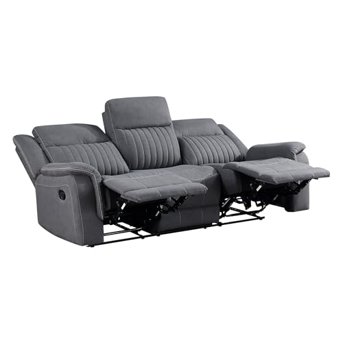 Grey Lexicon Double Recliner Sofa for Living Room