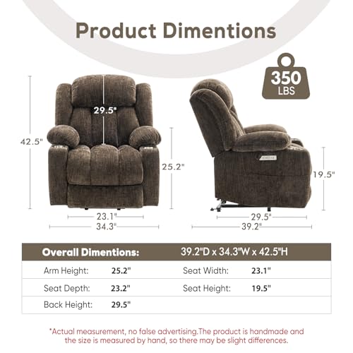 ABCASA Heated Massage Lift Chair Recliner for Elderly