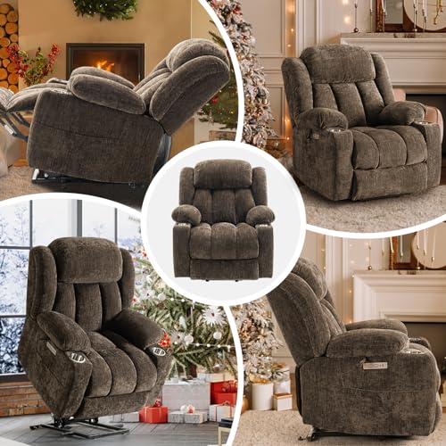 ABCASA Heated Massage Lift Chair Recliner for Elderly