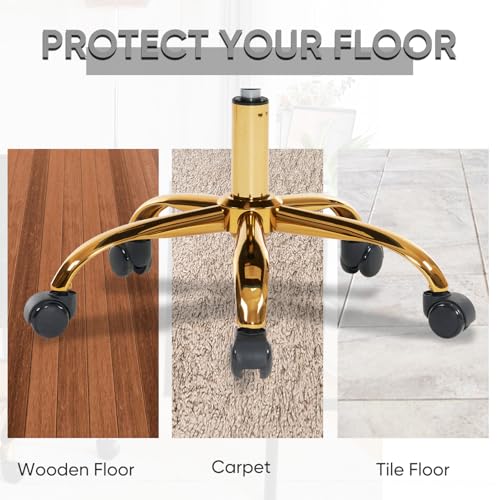 Lake Blue Velvet Swivel Chair for Girls