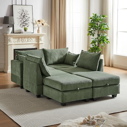 Oversized Grey L/U-Shaped Modular Sectional Sofa