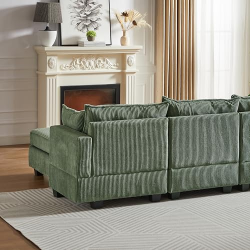 Oversized Grey L/U-Shaped Modular Sectional Sofa
