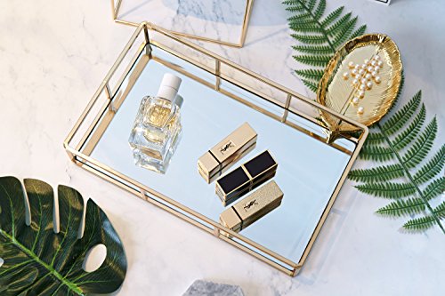 PuTwo Gold Mirror Vanity Tray Organizer