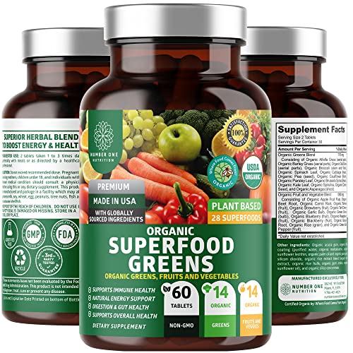 Organic Superfood Greens with 28 Powerful Ingredients