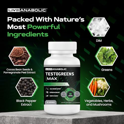 Anabolic TestoGreens MAX - 30-Day Men’s Supplement