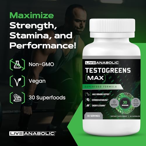 Anabolic TestoGreens MAX - 30-Day Men’s Supplement