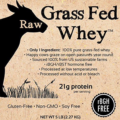 Raw Grass Fed Whey Protein Powder - 5 LB