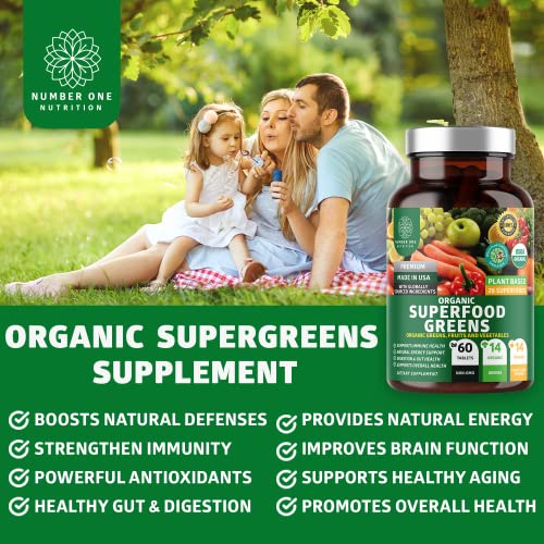 Organic Superfood Greens with 28 Powerful Ingredients