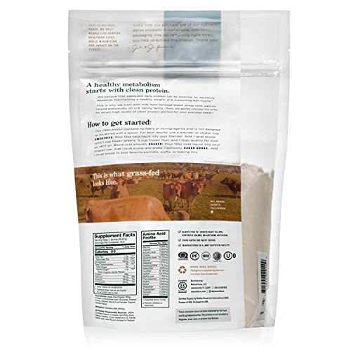Organic Grass-Fed Whey Protein Powder - Vanilla Flavor