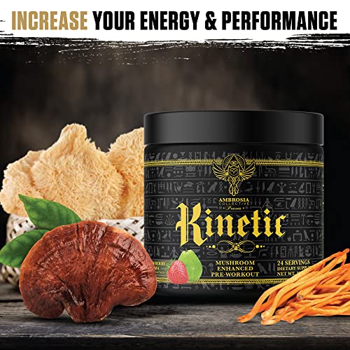 Ambrosia Kinetic Organic Mushroom Preworkout Powder