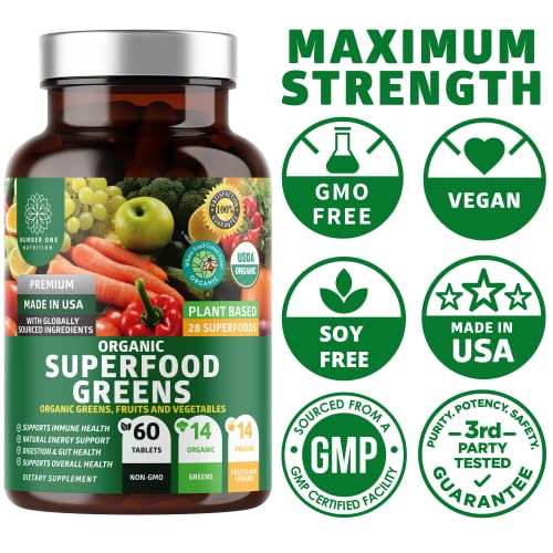 Organic Superfood Greens with 28 Powerful Ingredients