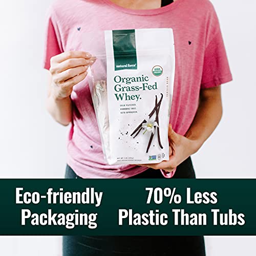 Organic Grass-Fed Whey Protein Powder - Vanilla Flavor