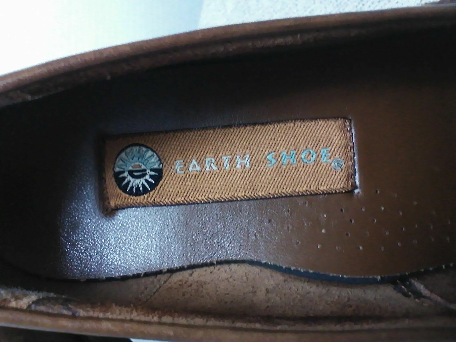 Brown Leather Basketweave Earth Loafers Women's Sz 8
