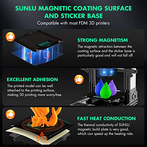 SUNLU Magnetic Build Surface for 3D Printers