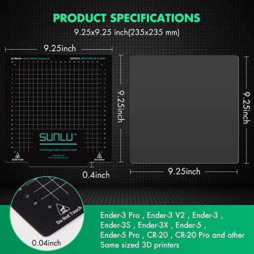 SUNLU Magnetic Build Surface for 3D Printers