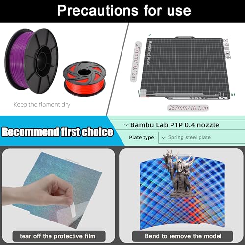 GOMENL Flexible Steel Build Plate for Bambu 3D Printers