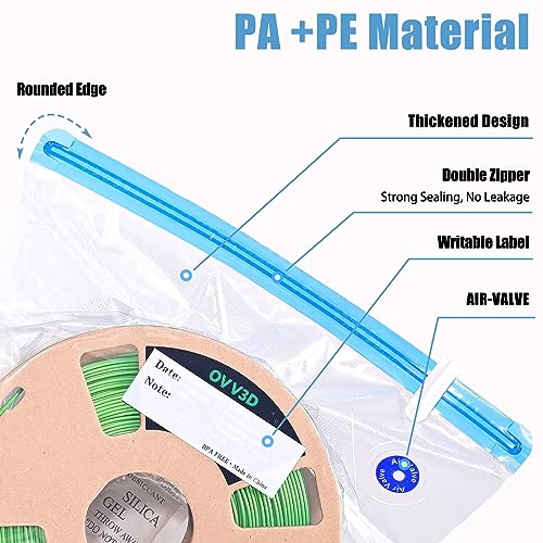30-Pack Vacuum Sealed 3D Filament Storage Bags