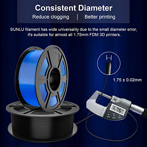 SUNLU Strong Black ABS Filament for FDM 3D Printers