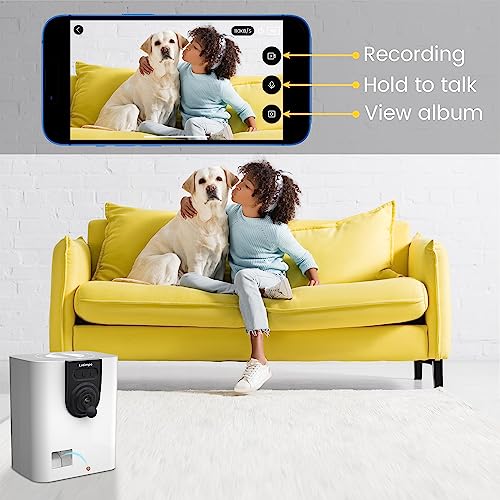 LUSIMPO WiFi Pet Camera with Treat Dispenser