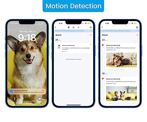 LUSIMPO WiFi Pet Camera with Treat Dispenser