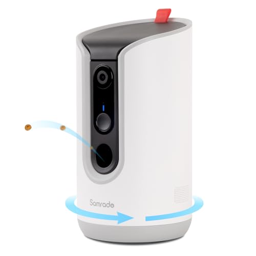 Samrado 2K 360° Smart Pet Camera with Treat Dispenser