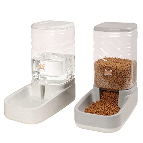 Automatic Pet Food and Water Dispenser Set
