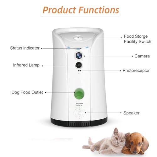 SKYMEE 5G WiFi Dog Camera Treat Dispenser