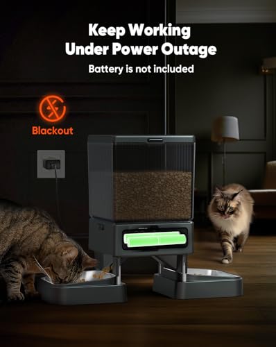 oneisall Automatic Cat Feeder for Two Cats