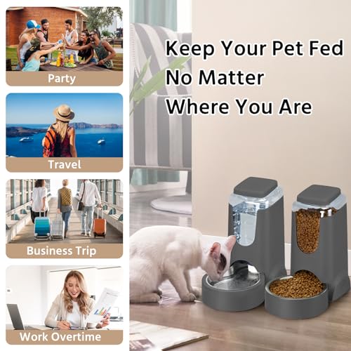 Automatic Pet Feeder & Water Dispenser Set