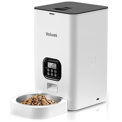 VOLUAS Smart Automatic Cat Feeder with Voice Recording