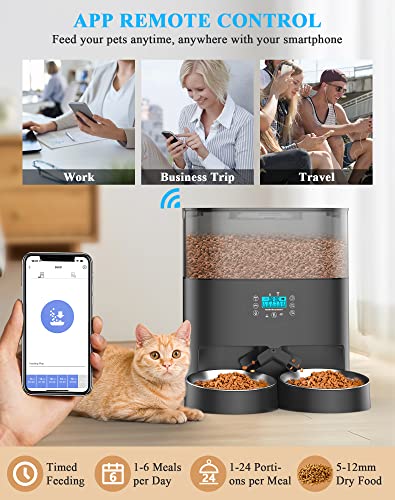 Smart 6L Cat and Dog Feeder with App Control