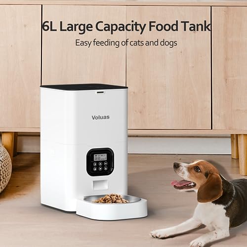 VOLUAS Smart Automatic Cat Feeder with Voice Recording
