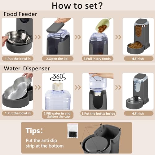 Automatic Pet Feeder & Water Dispenser Set
