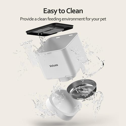 VOLUAS Smart Automatic Cat Feeder with Voice Recording