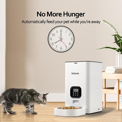 VOLUAS Smart Automatic Cat Feeder with Voice Recording