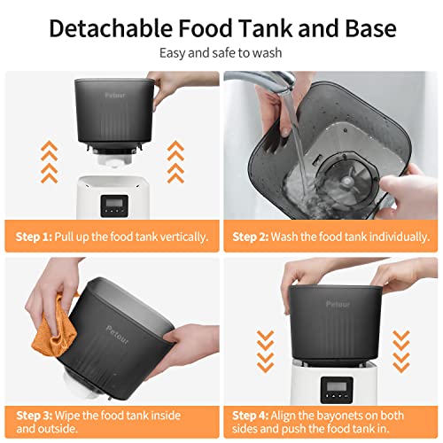 Petour Automatic Cat Feeder with Voice Recorder