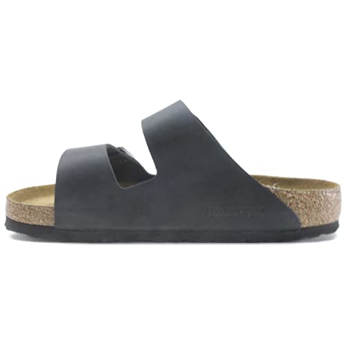 Black Oiled Leather Arizona Birkenstock Sandals - 10/8.5