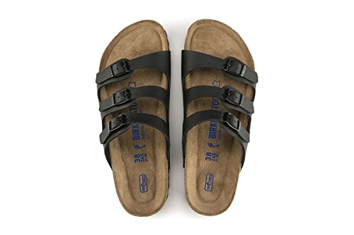 Birkenstock Women's, Florida Soft Footbed Sandal Black 41 M