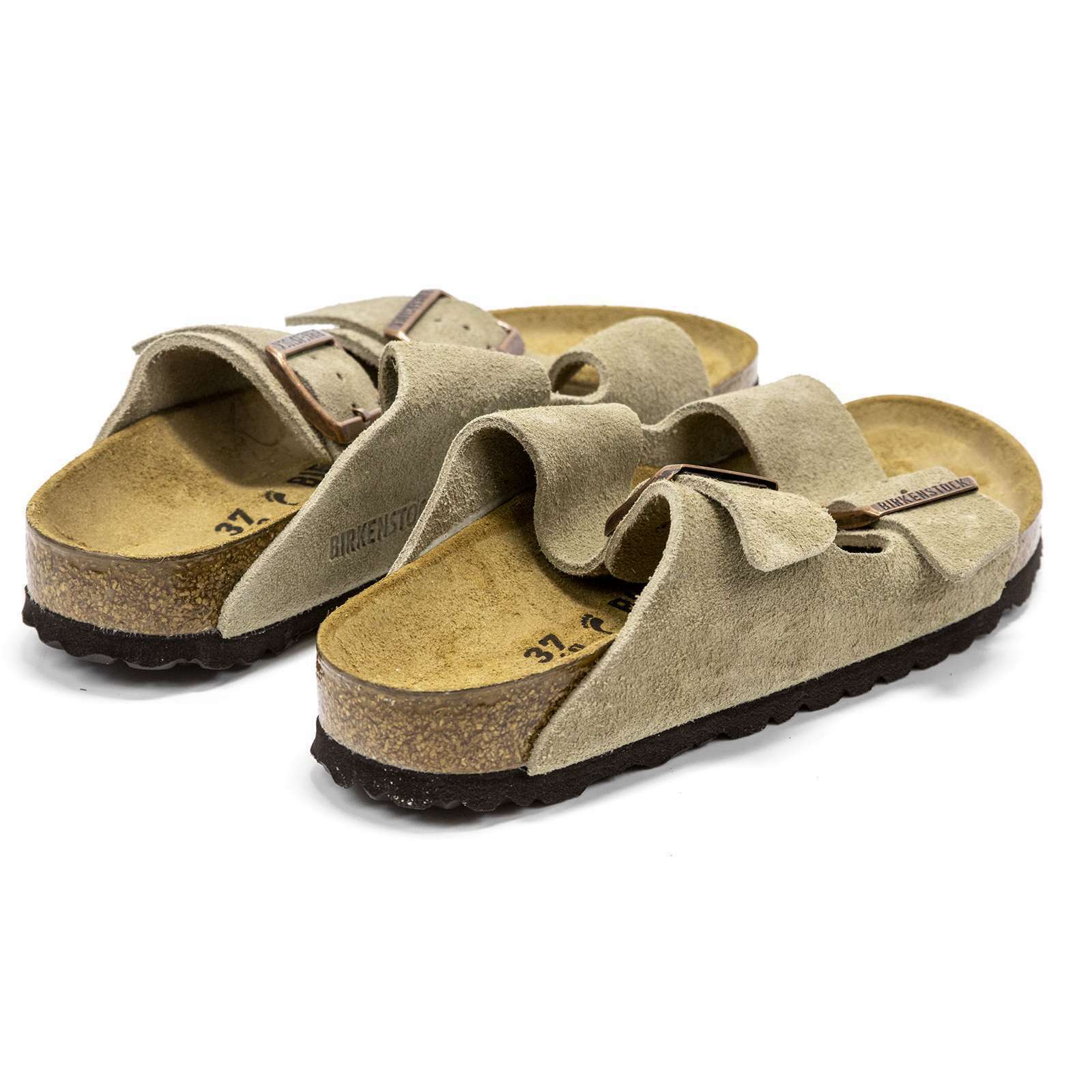 Suede 2-Strap Cork Footbed Slides