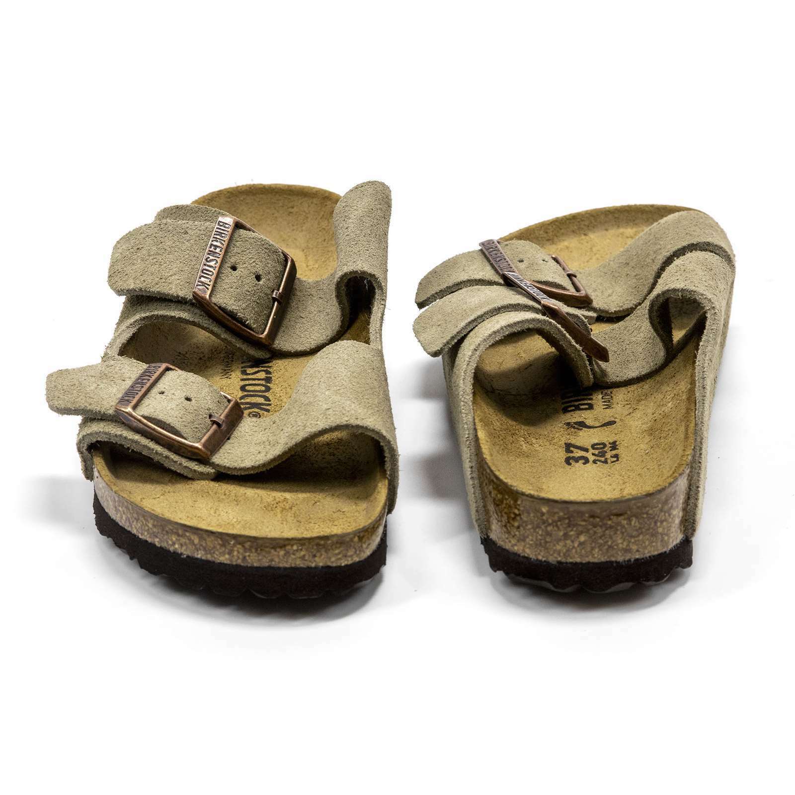 Suede 2-Strap Cork Footbed Slides