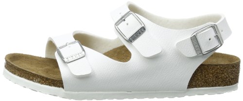 White Synthetic Birkenstock Roma Kids Sandals